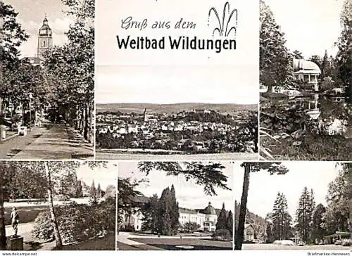 Ansichtskarte Deutschland - Hessen - Gruß aus dem Weltbad Wildungen - Mehrbildkarte (1337)