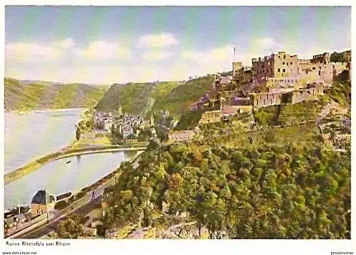 Ansichtskarte Deutschland - Rheinland-Pfalz - St. Goar - Ruine Rheinfels am Rhein (493)