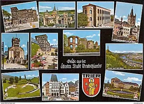 Ansichtskarte Deutschland - Rheinland-Pfalz - Trier - Grüße aus der ältesten Stadt Deutschlands - Mehrbildkarte (680)