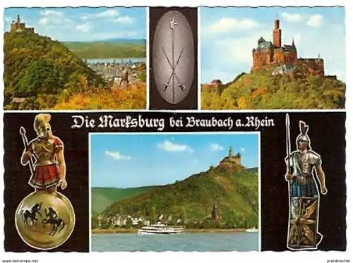 Ansichtskarte Deutschland - Rheinland-Pfalz - Braubach am Rhein - Die Marksburg (491)