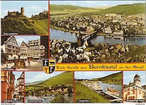 Ansichtskarte Deutschland - Rheinland-Pfalz - Bernkastel an der Mosel - Mehrbildkarte (760)
