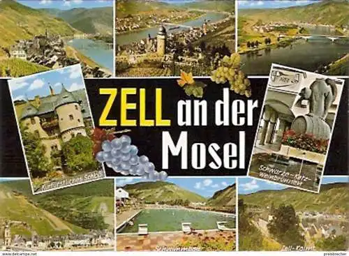 Ansichtskarte Deutschland - Rheinland-Pfalz - Zell an der Mosel - Mehrbildkarte (745)