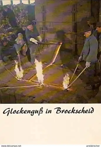 Ansichtskarte Deutschland - Rheinland-Pfalz - Brockscheid - Eifeler Glockengießerei - Glockengießer beim Glockenguß (512)