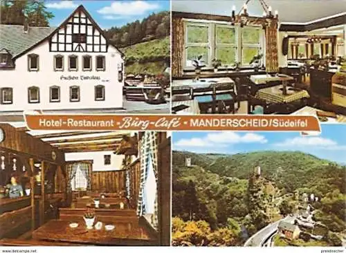 Ansichtskarte Deutschland - Rheinland-Pfalz - Manderscheid - Hotel Restaurant \"Burg-Cafe\" (313)