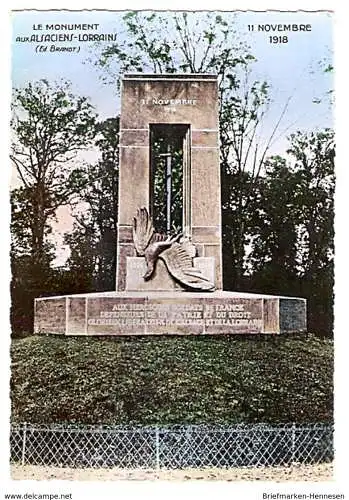 Ansichtskarte Frankreich - Compiegne - Foret de Compiegne (Oise) - Le Monument aux Alsaciens-Lorrains - 11. Novembre 1918 (1312)