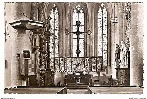 Ansichtskarte Deutschland - Hessen - Bad Wildungen - Innenaufnahme der Stadtkirche (1306)
