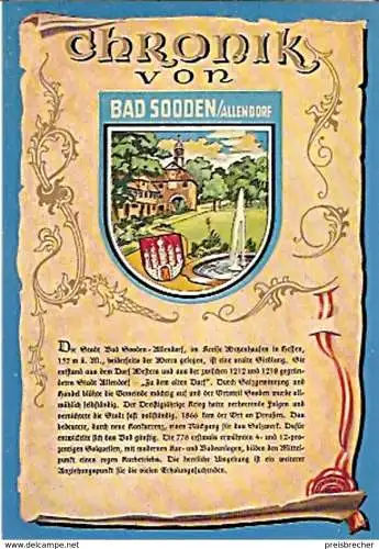 Ansichtskarte Deutschland - Hessen - Bad Sooden - Allendorf / Chronik, Wappen (654)