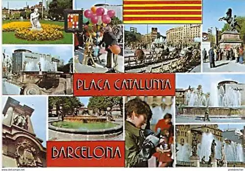 Ansichtskarte Spanien - Barcelona - Placa Catalunya (673)