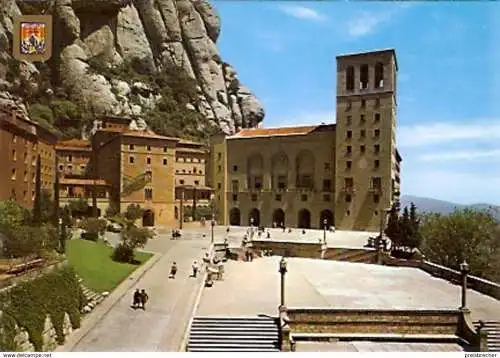 Ansichtskarte Spanien - Montserrat - Kloster Hauptplatz (839)