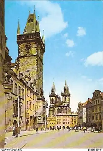 Ansichtskarte Tschechische Republik - Prag - Rathaus und Thein-Kirche (581)