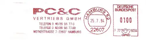 Freistempel F77 6034 Hamburg - PC&C Vertriebs GmbH (#1579)
