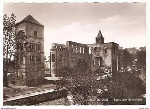 Ansichtskarte Deutschland - Hessen - Bad Hersfeld - Ruine der Stiftskirche (1020)