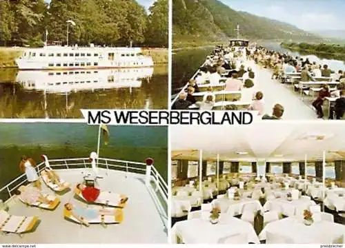 Ansichtskarte Deutschland - Niedersachsen - Hameln - Schiff MS \"Weserbergland\" (993)