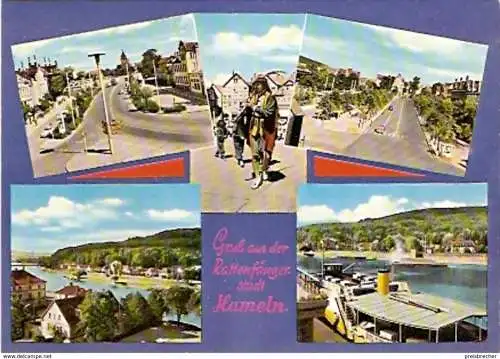 Ansichtskarte Deutschland - Niedersachsen - Hameln - Gruß aus der Rattenfängerstadt (856)