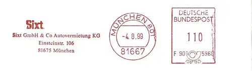 Freistempel F90 5960 München - Sixt Autovermietung (#1607)