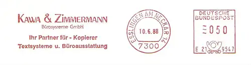 Freistempel E21 9547 Esslingen am Neckar - Kawa & Zimmermann Bürosysteme GmbH - Ihr Partner für Kopierer, Textsysteme u. Büroausstattung (#1608)