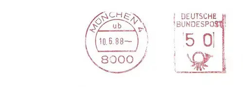 Postfreistempel München 4 - ub - 1988 (#1610)