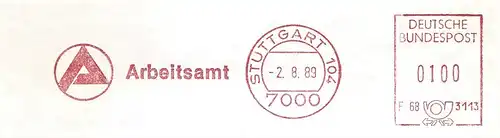 Freistempel F68 3113 Stuttgart - Arbeitsamt (#1611)