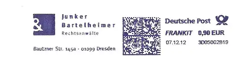 Freistempel 3D05002B19 Dresden - Rechtsanwälte Junker & Bartelheimer (#1634)