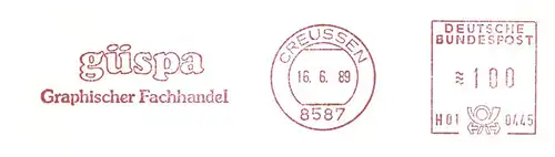 Freistempel H01 0445 Creussen - güspa Graphischer Fachhandel (#1636)