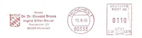 Freistempel C46 4879 München - Notare Dr. Dr. Oswald Braun / Ingrid Siller-Bauer (#1640)
