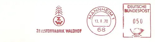 Freistempel Mannheim - ZW Zellstofffabrik Waldhof (#1656)