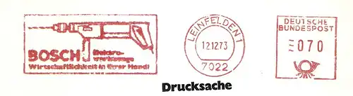 Freistempel Leinfelden - BOSCH Elektro-Werkzeuge / Wirtschaftlichkeit in Ihrer Hand! (Abb. Bohrmaschine) (#1666)