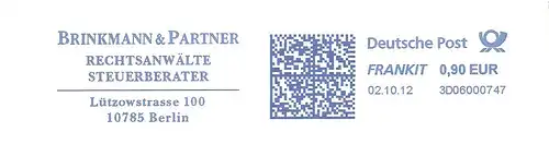 Freistempel 3D06000747 Berlin - Brinkmann & Partner / Rechtsanwälte Steuerberater (#1675)