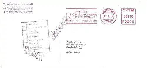 Freistempel F506217 Berlin - Institut für Gärungsgewerbe und Biotechnologie (#AFS27)