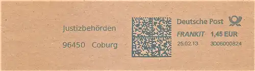 Freistempel 3D06000824 Coburg - Justizbehörden Coburg (#1696)