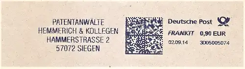 Freistempel 3D05005074 Siegen - Hemmerich & Kollegen Patentanwälte (#1697)
