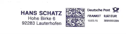 Freistempel 3D050032B9 Lauterhofen - HANS SCHATZ (#1700)