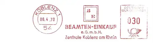 Freistempel Koblenz - BEAMTEN-EINKAUF e.G.m.b.H. Zentrale Koblenz am Rhein (#1711)