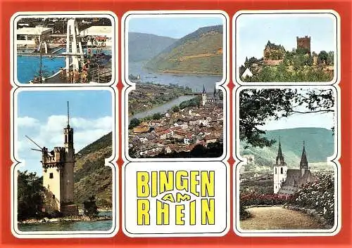 Ansichtskarte Deutschland - Rheinland-Pfalz - Bingen am Rhein - Mehrbildkarte (1424)