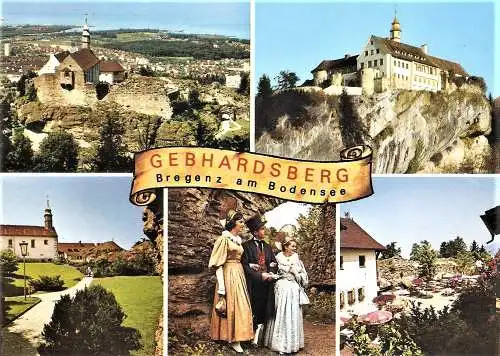 Ansichtskarte Österreich - Bregenz am Bodensee - Gebhardsberg (1480)