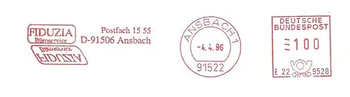 Freistempel E22 9528 Ansbach - FIDUZIA Büroservice (#1761)