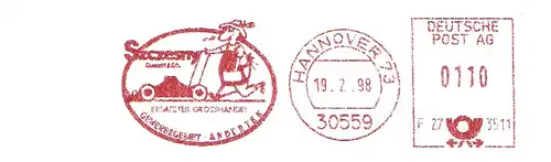 Freistempel F27 3511 Hannover - Szczesny Ersatzteil Grosshandel (Abb. Gärtner mit Rasenmäher) (#1765)