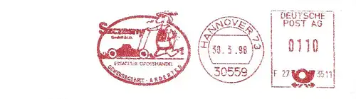 Freistempel F27 3511 Hannover - Szczesny Ersatzteil Grosshandel (Abb. Gärtner mit Rasenmäher) (#1766)