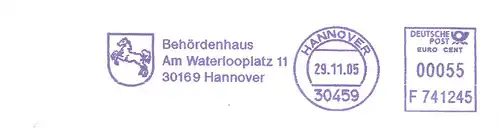 Freistempel F741245 Hannover - Behördenhaus (Abb. Wappen) (#1804)