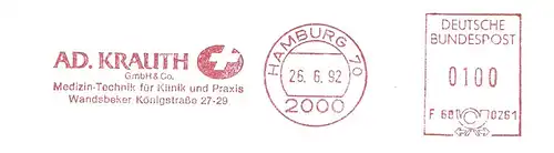 Freistempel F68 0261 Hamburg - AD. KRAUTH GmbH & Co. - Medizin-Technik für Klinik und Praxis (#1819)