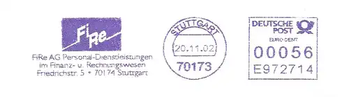 Freistempel E972714 Stuttgart - FiRe AG Personal-Dienstleistungen im Finanz- und Rechnungswesen (#1848)