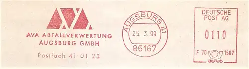 Freistempel F70 1507 Augsburg - AVA Abfallverwertung Augsburg GmbH (#1859)