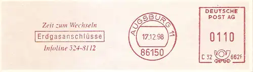 Freistempel C32 662F Augsburg - Erdgasanschlüsse - Zeit zum Wechseln (#1865)