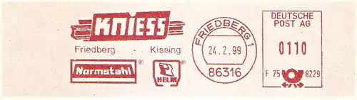 Freistempel F75 8229 Friedberg - KNIESS Friedberg - Kissing / Normstahl - HELM (#1868)