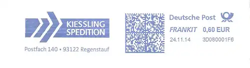 Freistempel 3D080001F6 Regenstauf - KIESSLING SPEDITION (#1878)