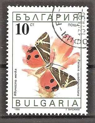 Briefmarke Bulgarien Mi.Nr. 3853 o Schmetterlinge 1990 / Russischer Bär