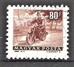 Briefmarke Ungarn Mi.Nr. 2009 A o Post- und Fernmeldewesen 1964 / Telegrammbote auf Motorrad