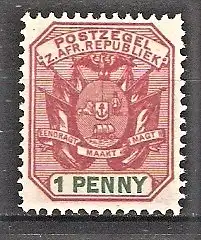 Briefmarke Südafrikanische Staaten - Transvaal  Mi.Nr. 49 ** Wappenzeichnung 1896