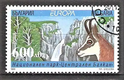 Briefmarke Bulgarien Mi.Nr. 4388 o Natur- und Nationalparks 1999 / Nationalpark Zentralbalkan