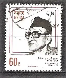 Briefmarke Nepal Mi.Nr. 511 o B. P. Koirala 1990 / Politiker